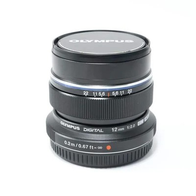 Near Mint Olympus M.Zuiko Digital ED 12mm F/2 2.0 Prime Objektiv schwarz #O0003