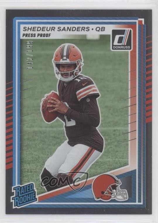 2025 Panini Donruss Rated Press Proof Silver /199 Shedeur Sanders Rookie RC 8d9