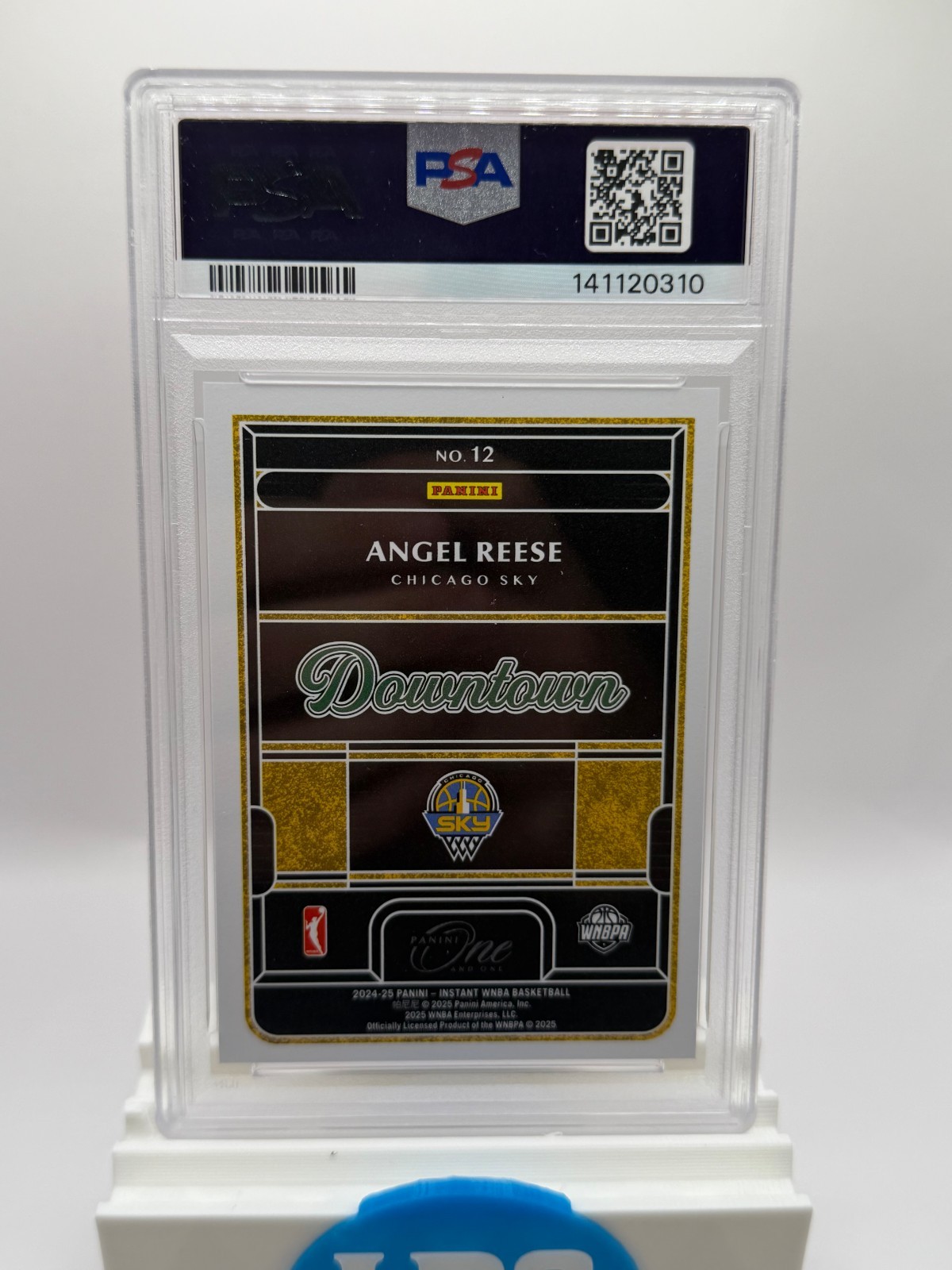 2024 Panini Rookie Royalty WNBA Angel Reese Downtown RC #12 PSA 9 Chicago Sky A2 view 4