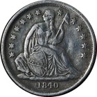 1840-O Seated Liberty Dime 'No Drapery' Large 'O' Nice XF Details Nice Strike