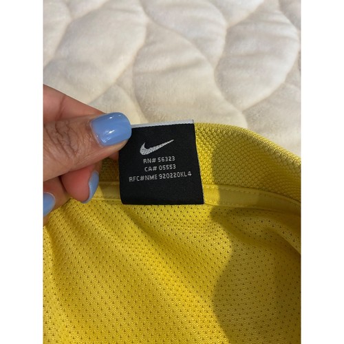 Nike Golf Polo Shirt Dri-FIT Athletic Fit Yellow Short Sleeve Mens Large - Picture 4 of 6