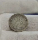 1877 CC US Seated Liberty Quarter 25c VG (Rim Nick)