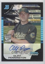 2005 Bowman Draft Chrome Refractor 324/500 Cliff Pennington #BDP174 Auto 0b5