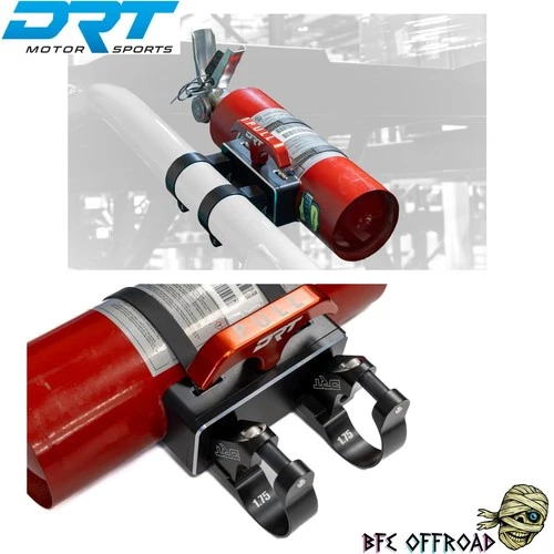 DRT Quick Release Billet Fire Extinguisher Mount Kit 1.75" Cage Clamps RZR UTV