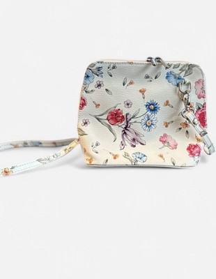 Venice Leather Vera Pelle Crossbody Floral Mini Bag Purse Made In Italy
