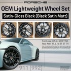 Genuine Porsche 20 /21 inch 911 Carrera lightweight wheel set Satin Matte Black
