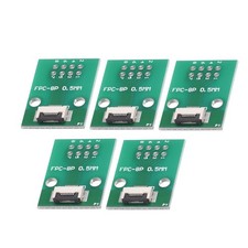 5pack FPC Converter Board 8P 0.5mm on Socket Side Back 1.0mm to DIP 2.54mm