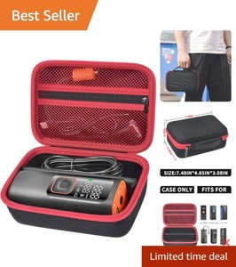 Shockproof EVA Tire Inflator Case with Adjustable Divider & Zippered Pocket