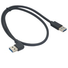 2FT 5Gbps Data Cable 90 Degree Right Angled USB 3.0 TypeA Male To Straight