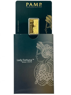 PAMP Suisse 5 Gram Gold Bar Lady Fortuna™ 45th Anniversary RARE 4500 Mintage