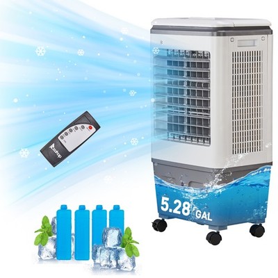 20L Air Cooling Fan Portable Air Conditioner Cooler Evaporative Water Humidifier