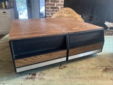 VTG Wood Grain VHS Storage 22 VCR VHS Tapes Slide Plastic Drawers