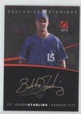 2012 Onyx Platinum Prospects Exclusive Etchings 25/25 Bubba Starling Auto 2u8