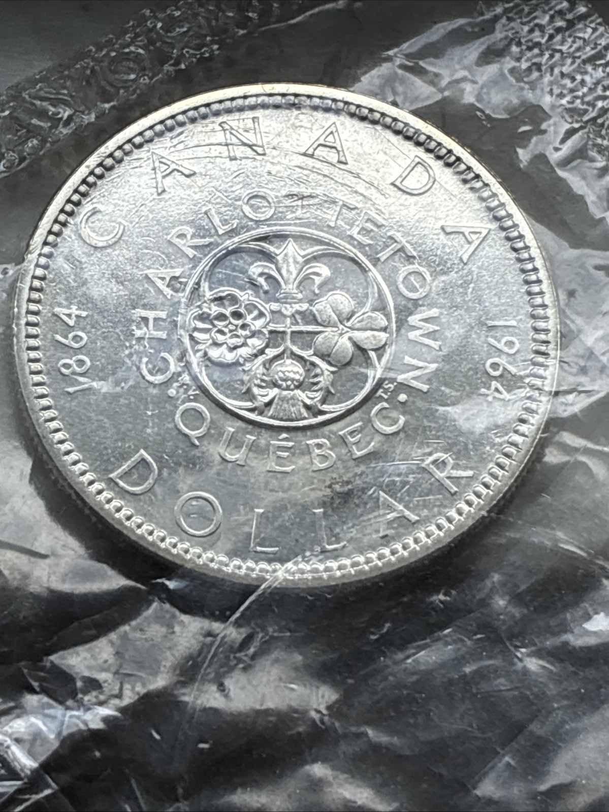 1964 Canada 1 Dollar Silver 100th Anniversary Coin UNC In Sealed ...