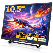 Mini Portable Monitor 10.5" HGFRTEE FHD 1920x1280 IPS 100 sRGB External Display