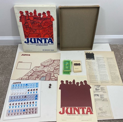 Junta Board Game Creative Wargames 1979 Complete With Box Unpunched