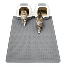 Large Cat Litter Mat 39x27 Inch, XL Waterproof Cat Mat for Litter Box with Ra...