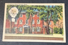 Longfellow House Congress Street Portland Maine Vintage Postcard