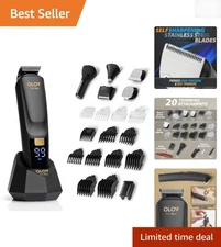 All-in-One Men's Grooming Kit - Hair Clipper, Trimmer Heads & USB Dock Included