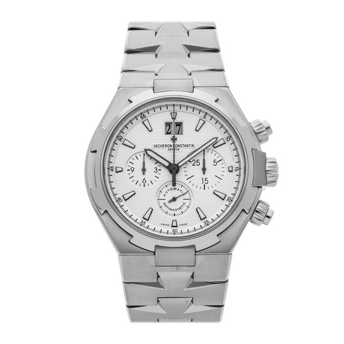 Vacheron Constantin Overseas Chronograph Steel Auto 42mm Silver 49150/B01A-9095