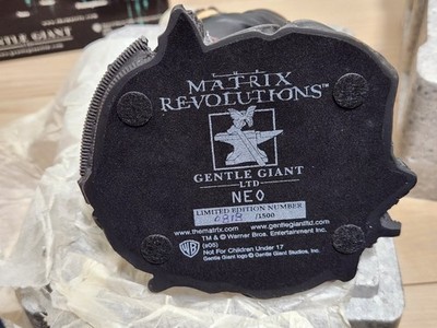 Gentle Giant Matrix Revolutions Neo Mini Bust Statue #818/1500 w