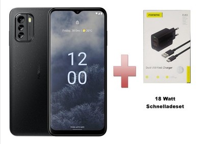 Nokia G60 5G 6/128GB Schwarz Android 14 6,58 Zoll 50 MP NFC USB-C Neuwertig