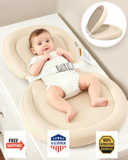 Baby Changing Pad Waterproof Wipe-Clean Non-Slip Foldable PU Diaper Changer Nurs