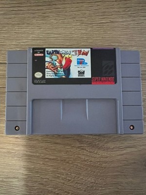 Earthworm Jim (Super Nintendo, 1994, SNES) Authentic, Cartridge Only. Tested