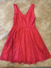 Women’s Red Lace Dress | Express Size 4