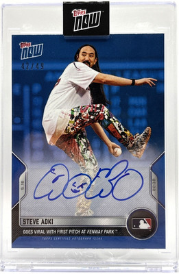 2022 Topps Now - Steve Aoki - Red Sox Fenway Autograph /49 Encased 191A