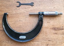 L. S. Starrett No. 436 3-4  Outside Micrometer w/Ratchet Stop, Locking  Wrench