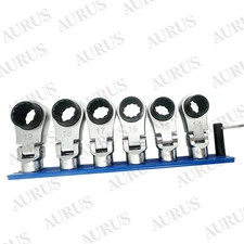 VIM Tools NORA150XL 6pc 12PT Nano Flex Offset Ratchet NEW Set 3/8" Drive 14-19mm