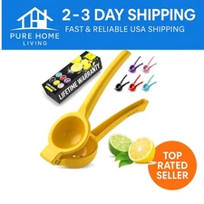 Dishwasher Safe Lemon Juicer - Ergonomic Handheld Manual Press for Fresh Juice
