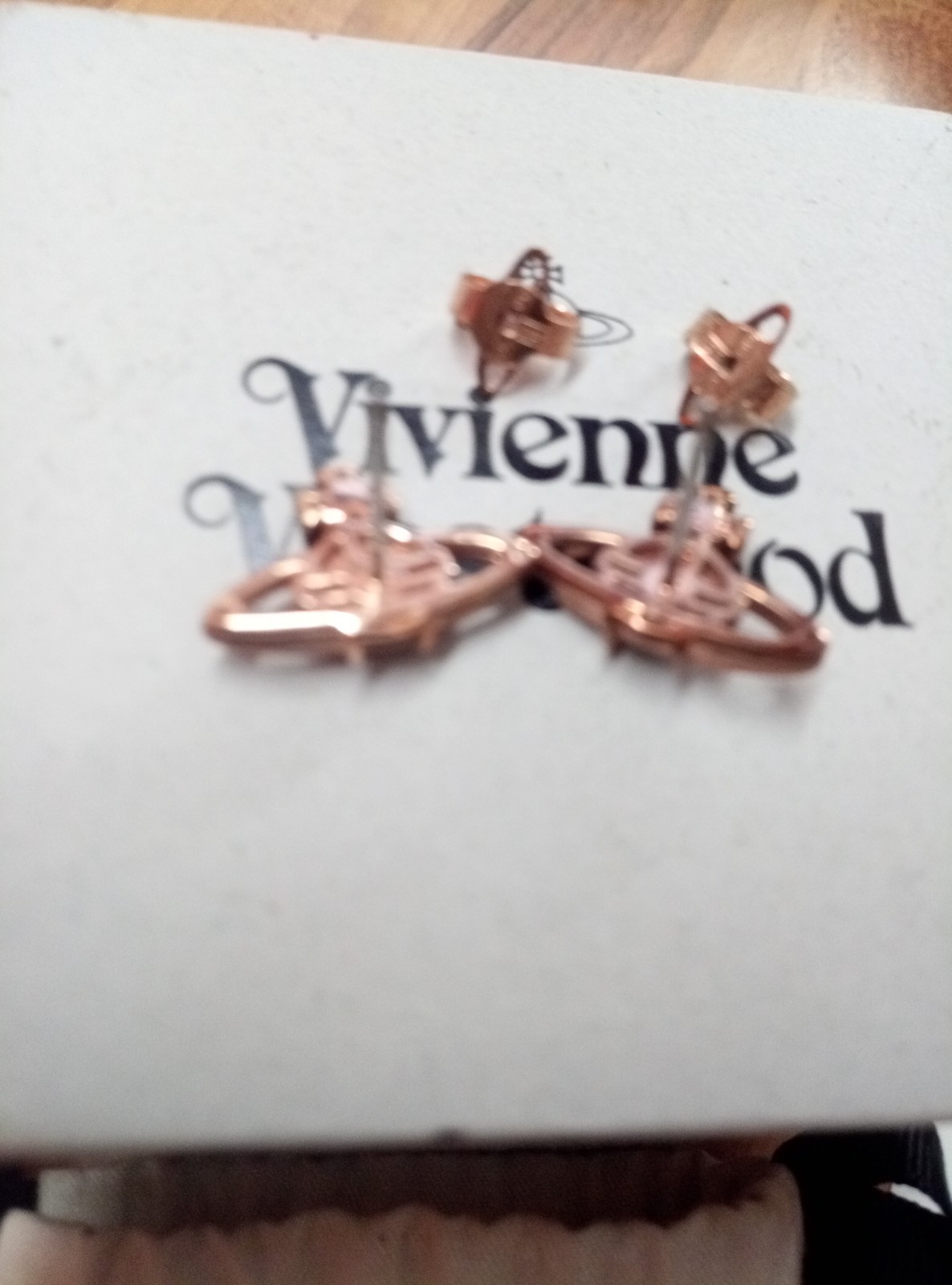 vivenne westwood orb earrings rose gold colour