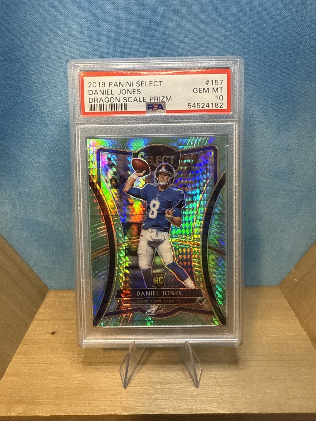 2019 Panini Select DRAGON SCALE Prizm #157 Daniel Jones RC Rookie /88 PSA GM 10