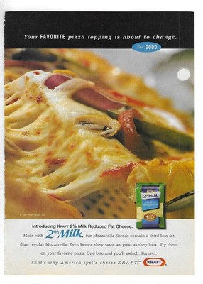 1997 Kraft 2% Milk Shredded Cheese & Wish-Bone Creamy Caesar Salad Dressing ADS