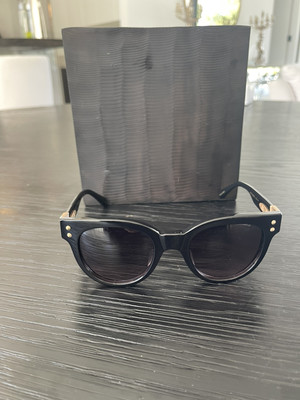 Loree Rodkin/Sama Women's Sunglasses Model ''KELLY'' Onyx/Rose Color 18K Rose Gold