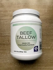 MD Life Beef Tallow 100% Grass Fed Finished Cooking Baking Cosmetics - 2 Pounds