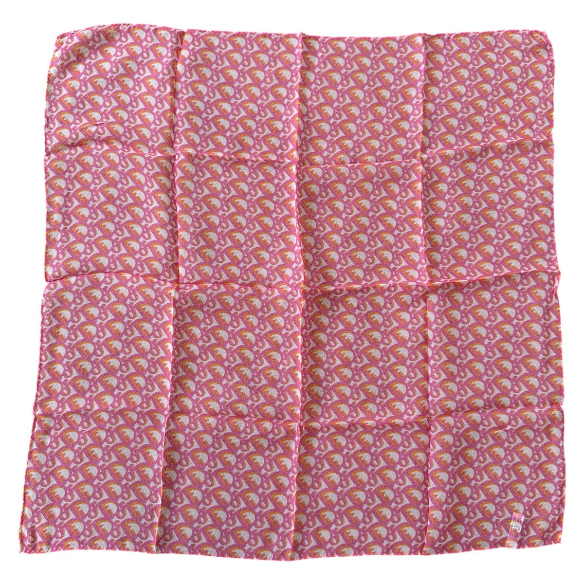 DIOR オブリーク　スクエア　スカーフ New Christian Dior Oblique Trotter Silk Sheer Square Scarf With