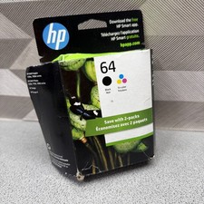 HP 64 Black/64 Tri-Color Cartridge EXP SEP 2027  NEW OTHER 