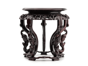An Elaborate Chinese Wooden Carved Vase Stand Ebay