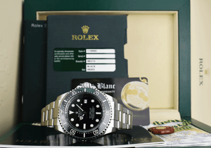 ROLEX-44mm-Stainless-Steel-Deepsea-SeaDweller-Black-Dial-CARD-116660-SANT-BLANC