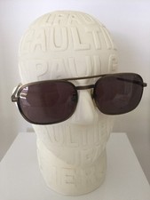Vintage JEAN PAUL GAULTIER JPG 56-1172 Aviator SUNGLASSES Antique Gold  Black
