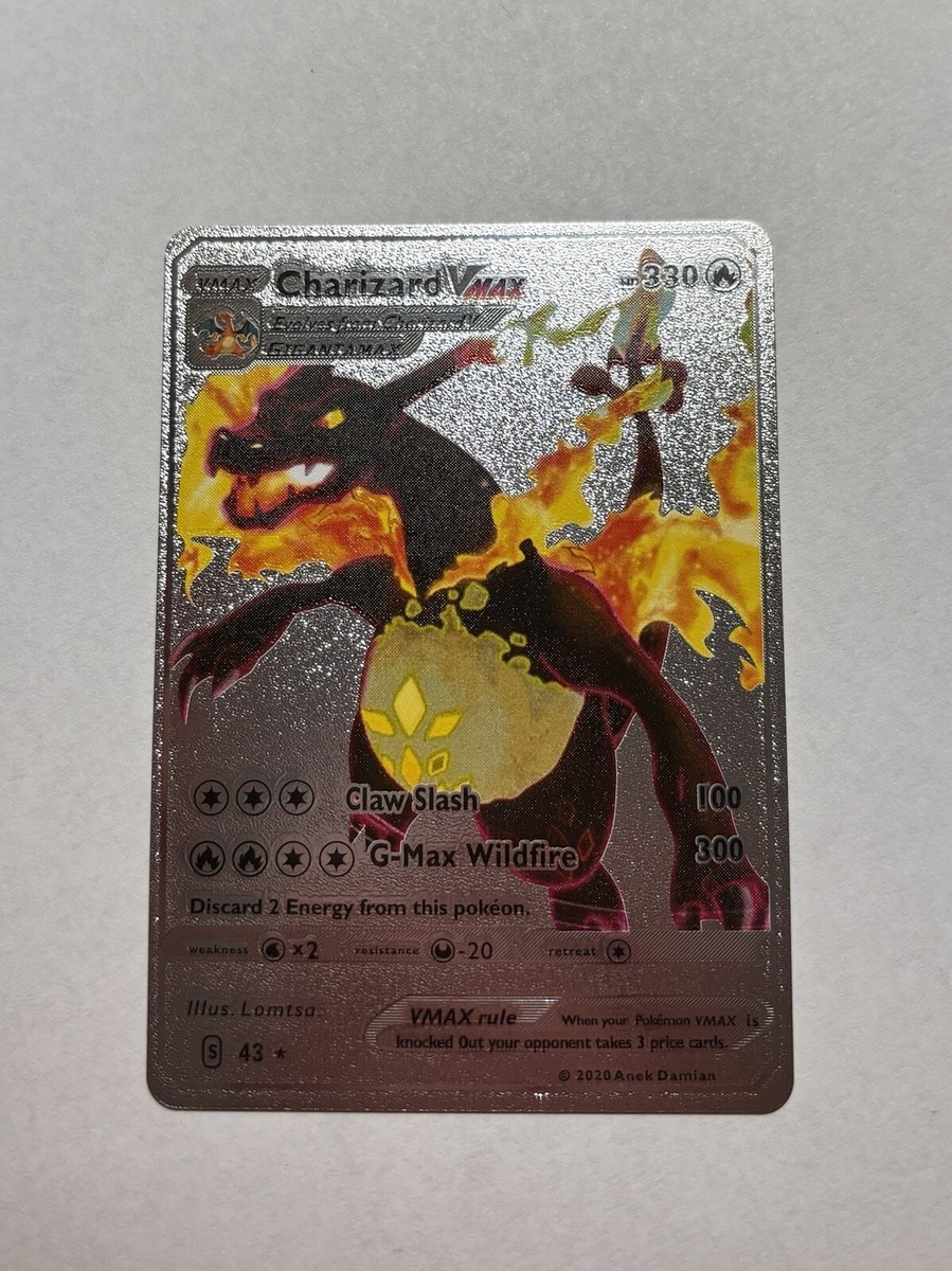 リザードン VMAX SR 330 HP Shiny Charizard Vmax Black Display Card G-Max Wildfire HP330