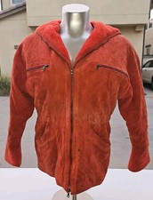 Vintage 80s Gianni Versace Suede Quilted Hooded Jacket - Red - Rare Collectible