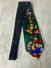 Vintage 1996 Looney Tunes Golfing Neck Tie Mens Bugs Bunny Golfer Golf