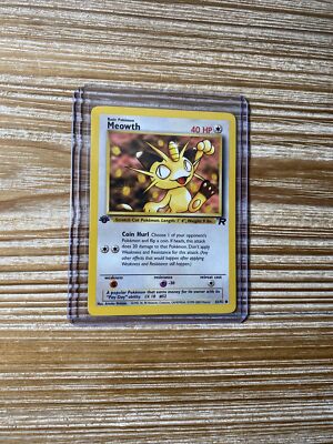 Meowth 62/82 1st Edition Team Rocket Pokemon Card NM-Mint | eBay