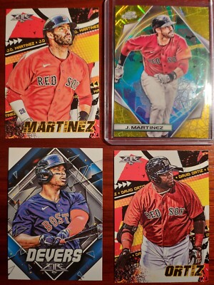 2022 Topps Chrome Cosmic J.D. Martinez Gold Interstellar Refractor SSP Parallel 