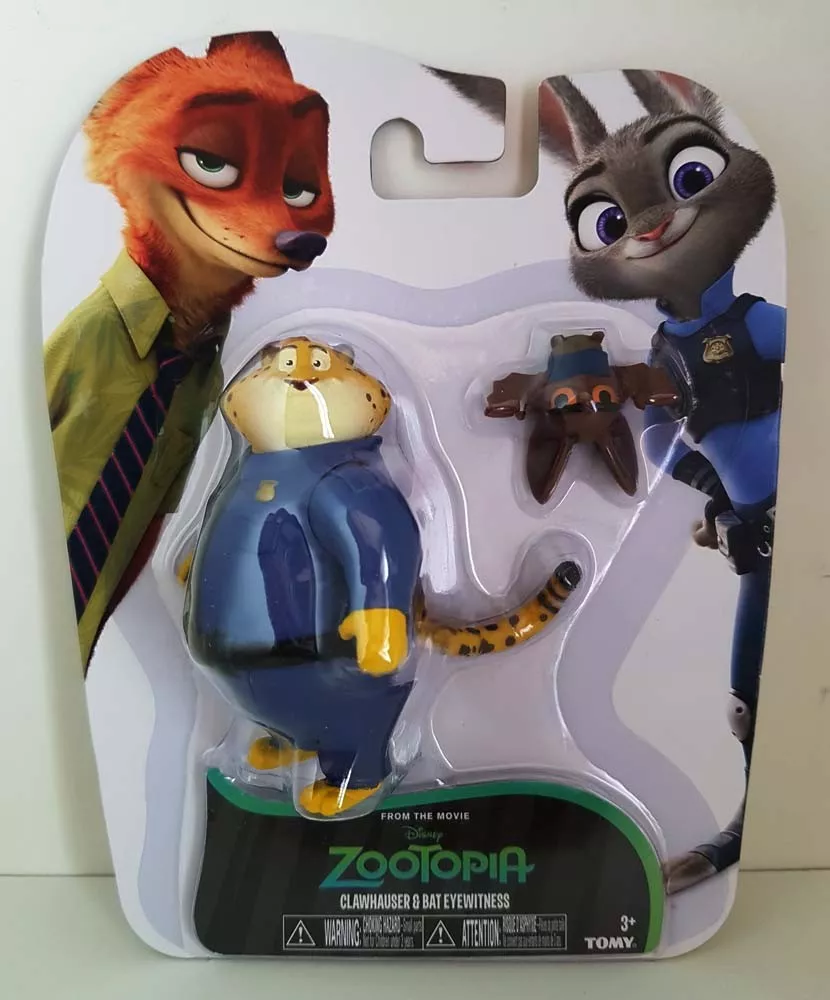 Figuras do filme 'Zootopia' da Disney: Clawhauser & Bat Eyewitness por Tomy