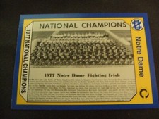 1990 Collegiate Collection Notre Dame Irish (1977) National Champions Football